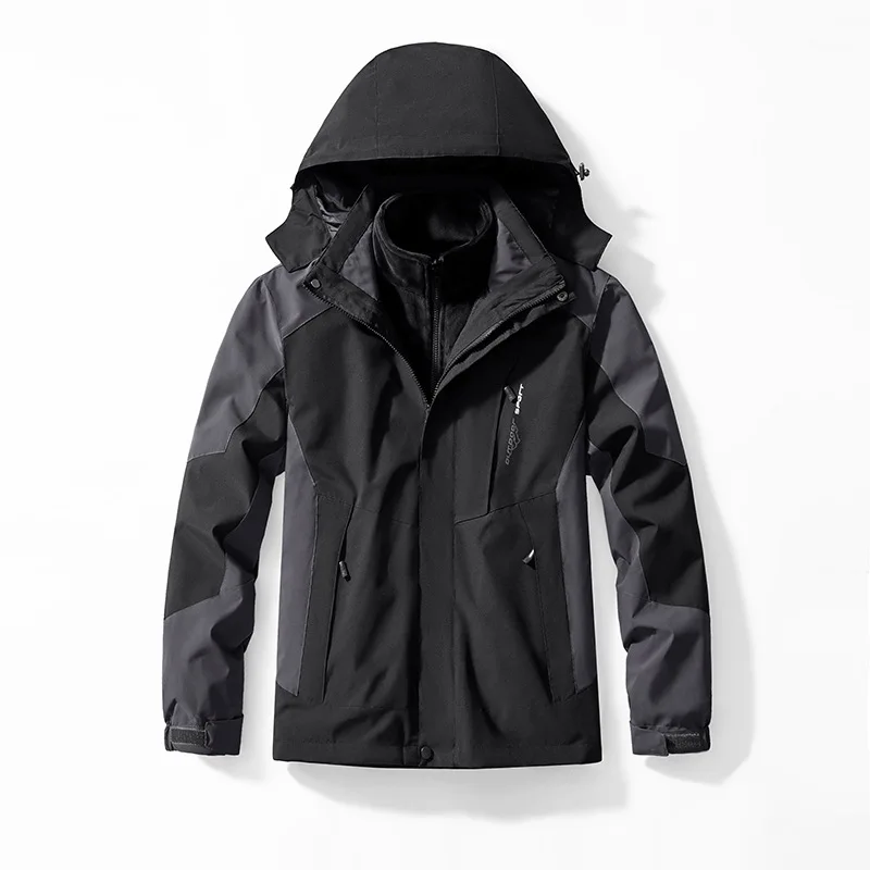 Unisex Two-pieces Sets 3 in 1 Parkas Jackets Male New Arrived Winter Men Outdoor Jacket Waterproof Hiking Coat Windbreaker Coat - Image 6