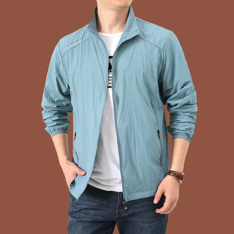 Summer Sun Protection Clothing Men's Light and Cool Mountaineering Running Jacket Ultrathin Fishing Hunting Dry Skin Windbreaker - Image 2