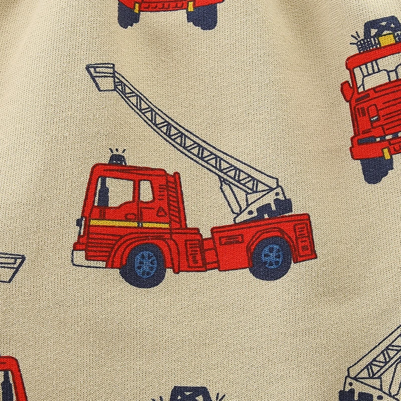 Little maven Baby Boys Children's Clothing 2025 Summer Short Cartoon Fire Truck Pants Cotton Soft Comfort Kids Clothes 2-7 Years - Image 6