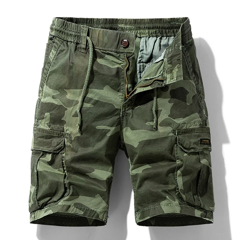 Summer Men Camouflage Cotton Cargo Shorts Men's Fashion Multi-pocket Casual Shorts Pants Outwear Breathable Joggers Shorts Male - Image 3