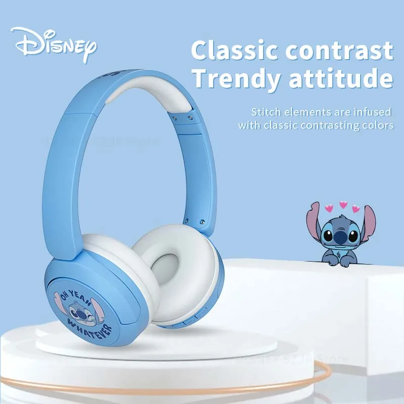 New Disney Lilo & Stitch Wireless Bluetooth Headphones X6 HIFI Sound Stereo Foldable Headsets with Mic for Kids Anime Cartoon - Image 3
