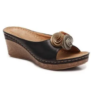 Women New Flower Sandals 2023 Wedge Heels Summer Shoes Women Outdoor Slippers Female Soft Bottom Heeled Sandals Summer Footwear - Image 5