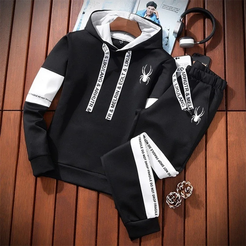 Men's Spring and Autumn Luxury Printed Sportswear Casual Fashion Sports Shirt+Sports Pants 2-piece Outdoor Sports Breathable Set - Image 6