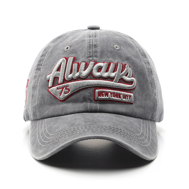 2022 Summer Women Men Baseball Cap Fashion Letter Embroidery Snapback Hat Vintage Washed Cotton Unisex Hip Hop Sun Hat Casquette - Image 3