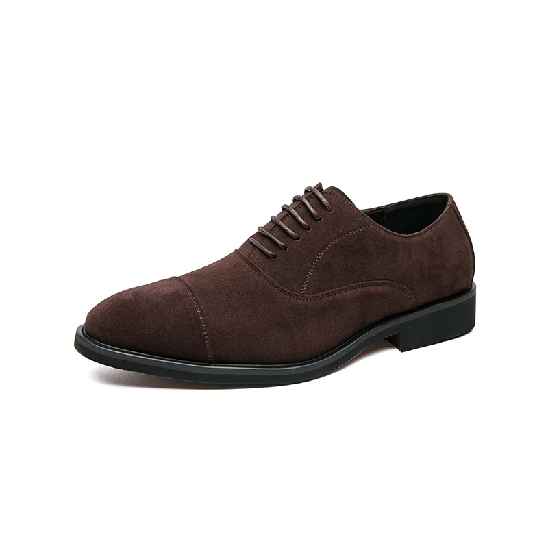 Italian Brand Men's Suede Shoes Banquet Dress Shoes Pointed Formal Shoes Formal Occasions Men's Business Shoes Non Slip - Image 6