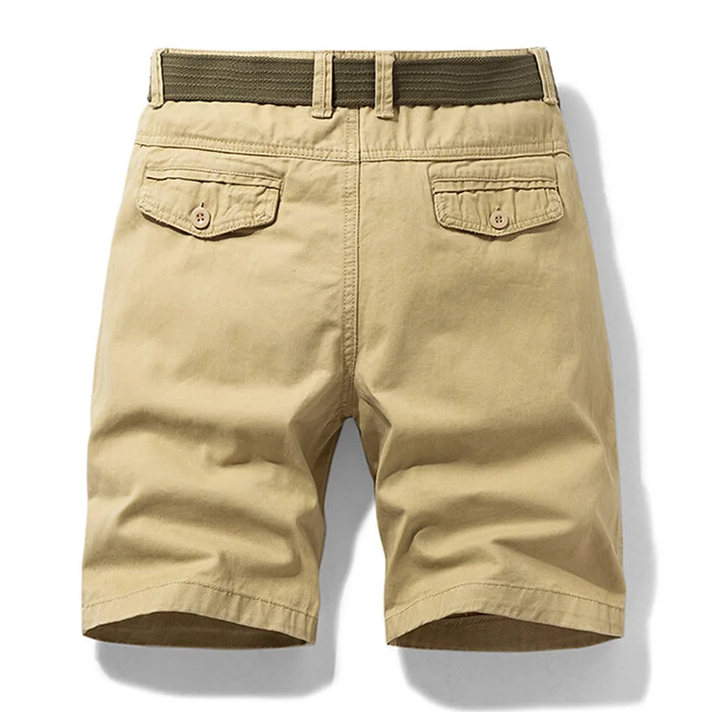 Men Summer Casual Solid Casual Cargo Shorts Men Fashion Cotton Tactical Shorts Pants Men Outdoor Breathable Joggers Shorts Male - Image 2