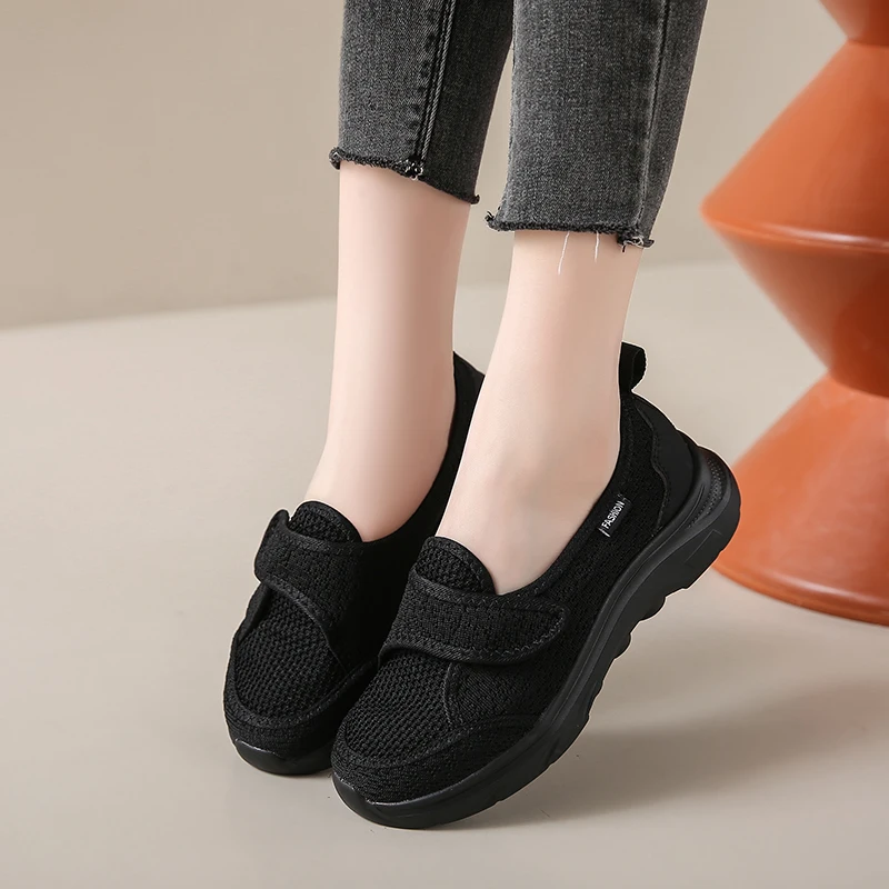 Women Walking Shoes Mesh Light Fitness Loafer Summer Spring Sports Outdoor Mother Girls Flats Breathable Sneakers Big Size 35-42 - Image 2