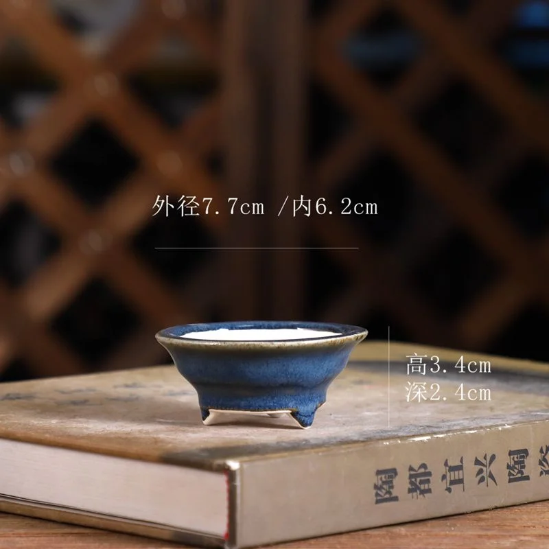 Colorful Ceramic Bonsai Flower Pot, Chinese Glass, Small Vase, Garden Table, Home Decoration - Image 5