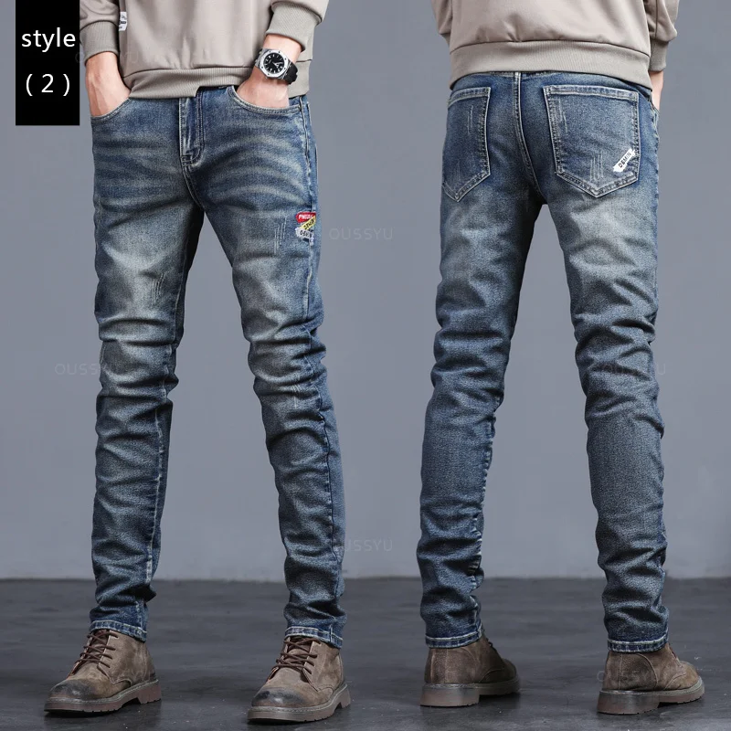 2024 New Men's Stretch Skinny Jeans Fashion Casual Cotton Denim Slim Fit Pants Male Korean Trousers Streetwear Brand Clothing - Image 4