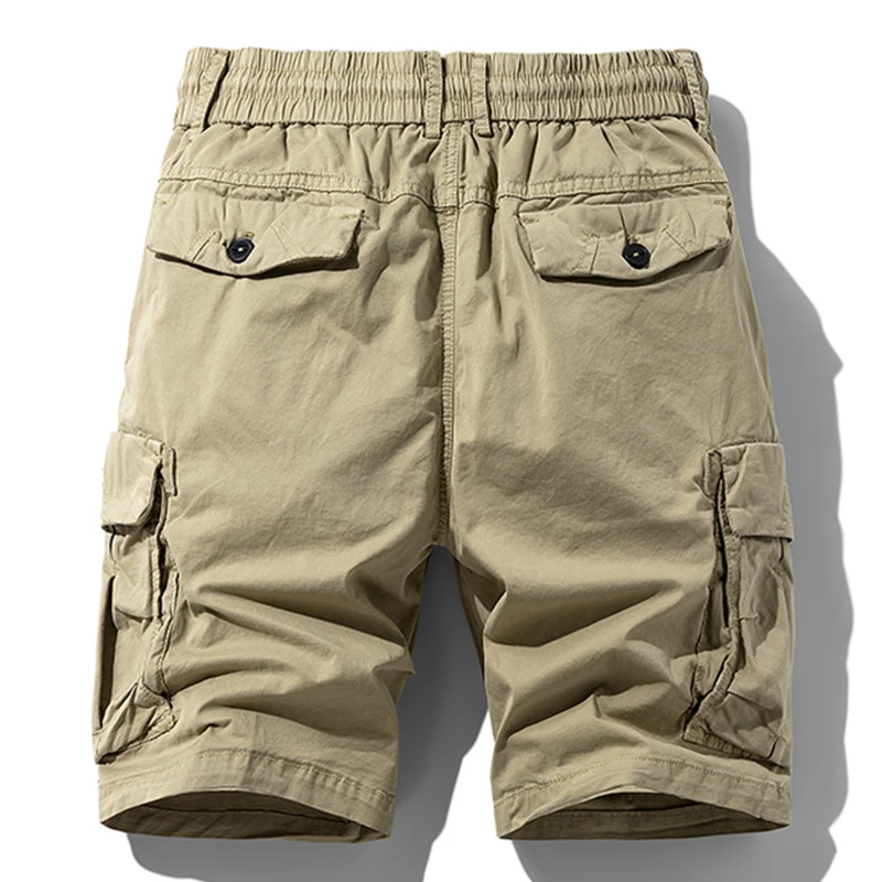Men Summer New Brand Cotton Cargo Shorts Mens Classic Casual Multi-pocket Tactical Shorts Pants Elastic waist Jogger Shotrs Male - Image 2