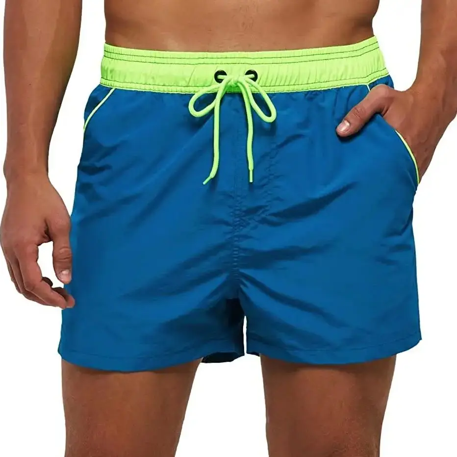 Men Summer Swim Shorts Swimwear Trunks Swimsuits Quickly Dry Surf Beach Board Elastic Waist Swim Pants Surffing Shorts with Mesh - Image 4