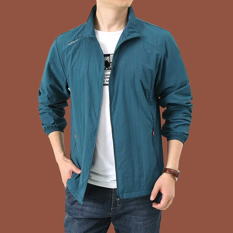 Summer Sun Protection Clothing Men's Light and Cool Mountaineering Running Jacket Ultrathin Fishing Hunting Dry Skin Windbreaker - Image 4