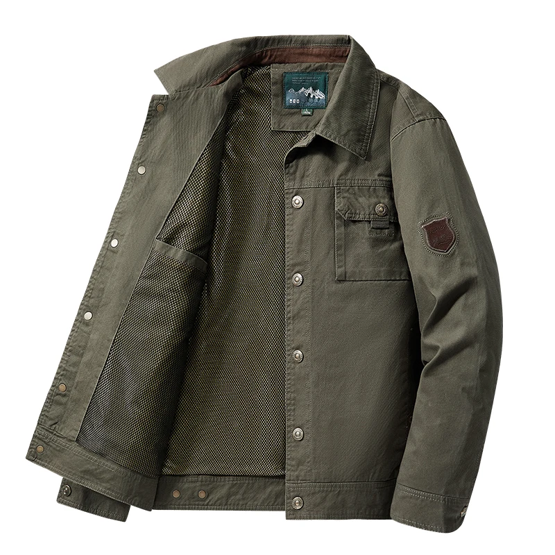 mens cargo jackets New Fashion bomber jacket mens wear simple British style Warm Windproof Jacket and coat baseball jacket male - Image 5