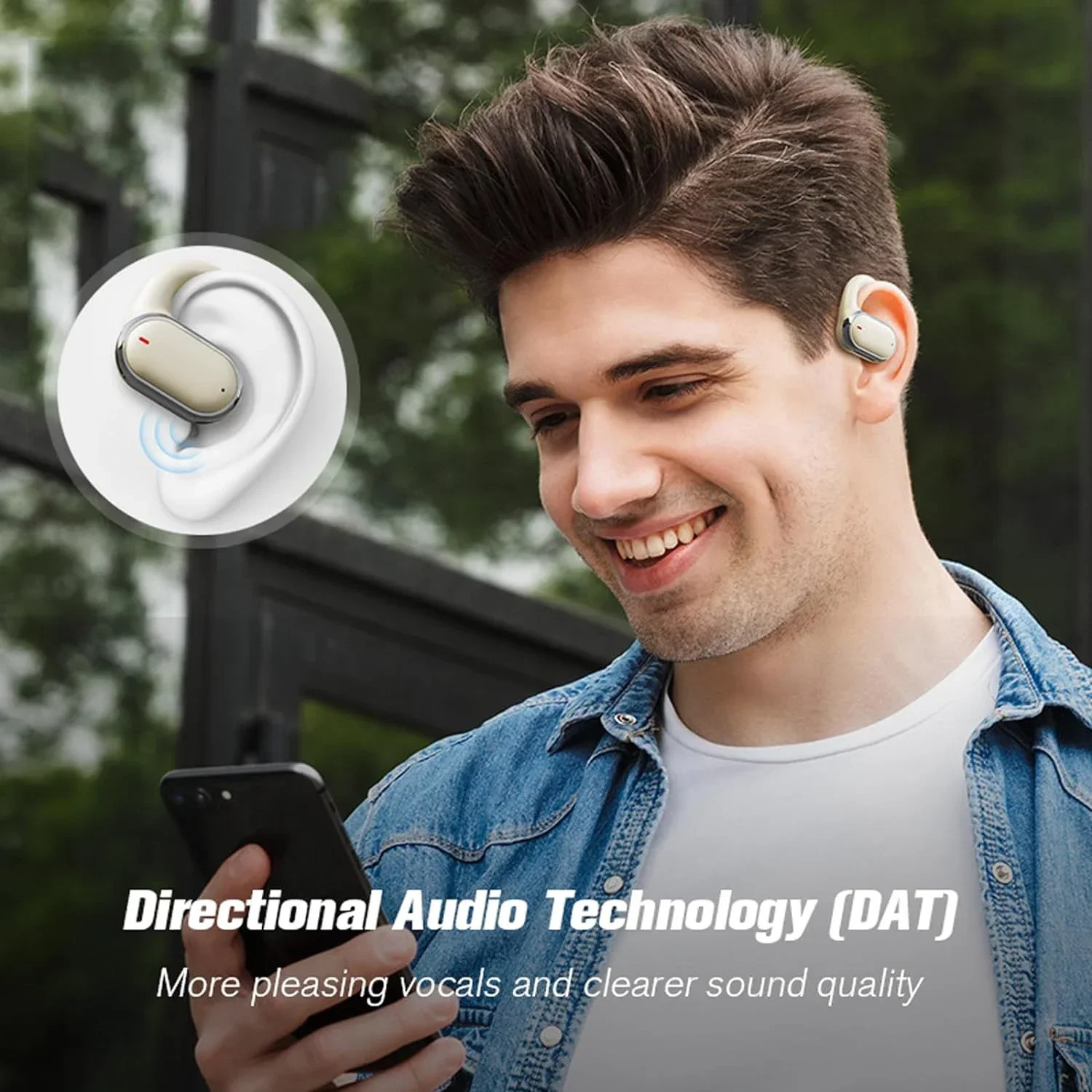 SW-093 Wireless Headset OWS Sports Office Open Bluetooth 5.2 Headset and microphone Clear and lightweight noise reduction - Image 5