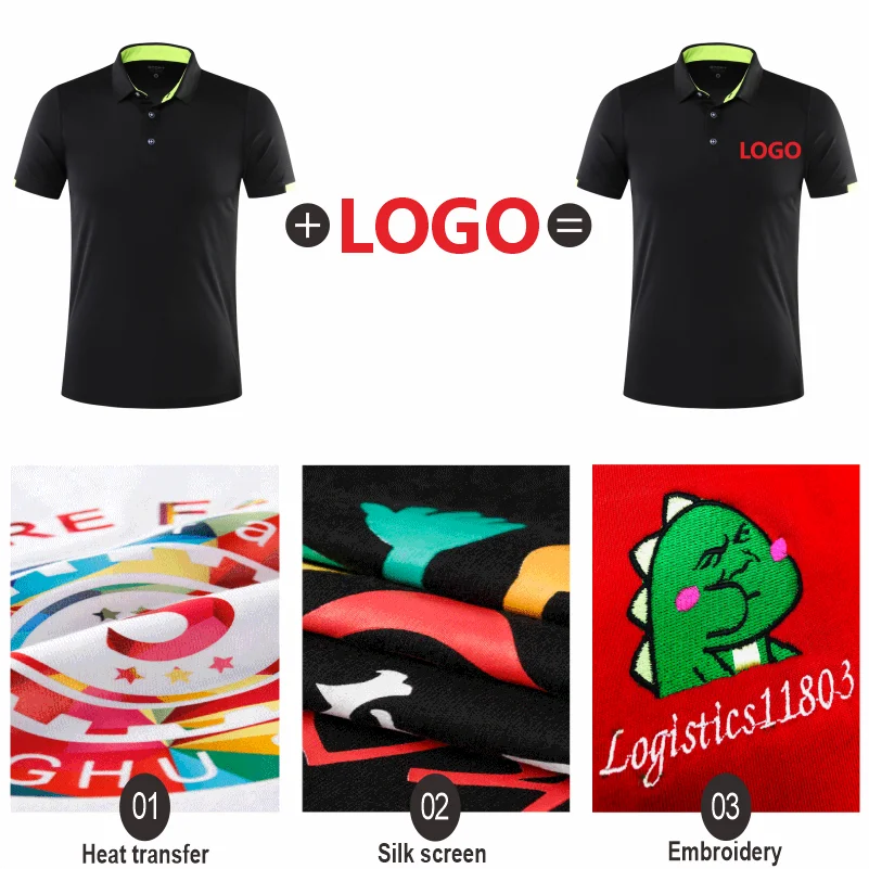 Quick-drying Sports Polo Shirt Custom Print Company Brand Logo Casual Short Sleeved Polo Embroidery Printing Personality Patter - Image 6