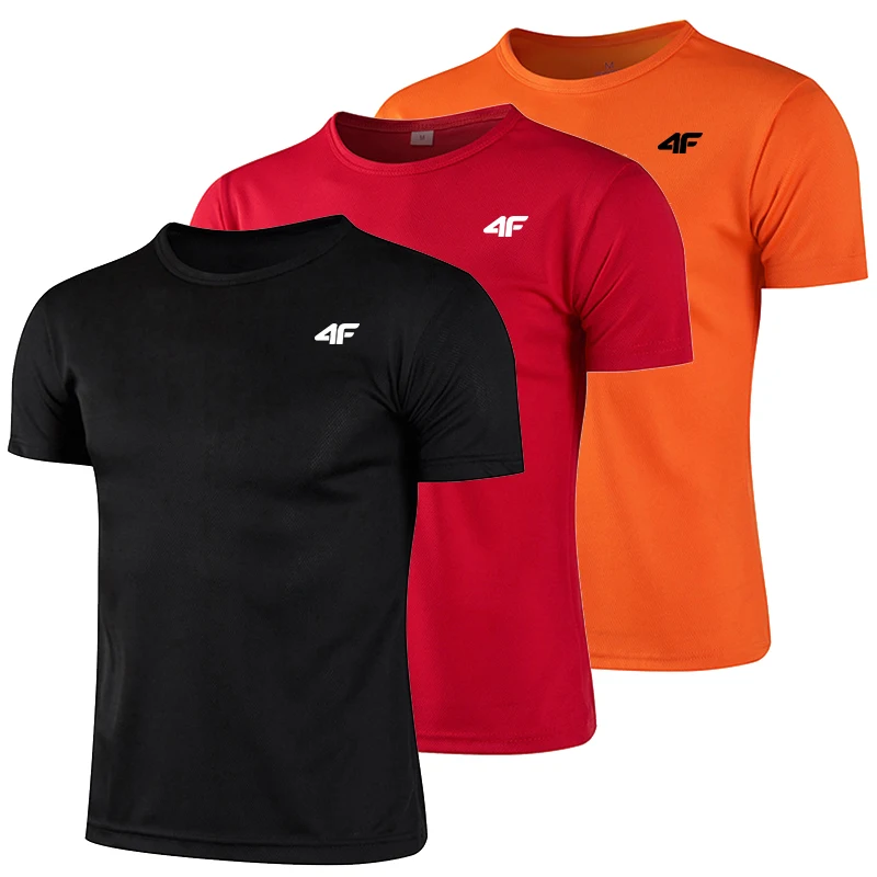 3 Pcs Men's T-shirt Printing Hot Sales Short Sleeve Jogging Casual Quick Drying Clothing Lightweight Men T-shirt Cool in Summer - Image 3