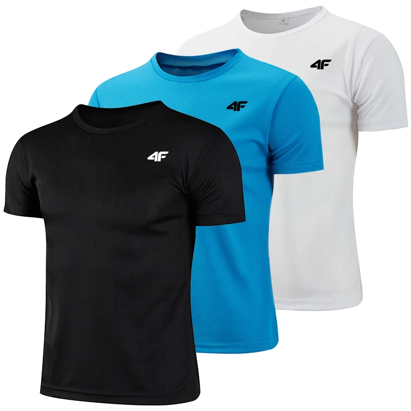 3 Pcs Men's T-shirt Printing Hot Sales Short Sleeve Jogging Casual Quick Drying Clothing Lightweight Men T-shirt Cool in Summer - Image 2