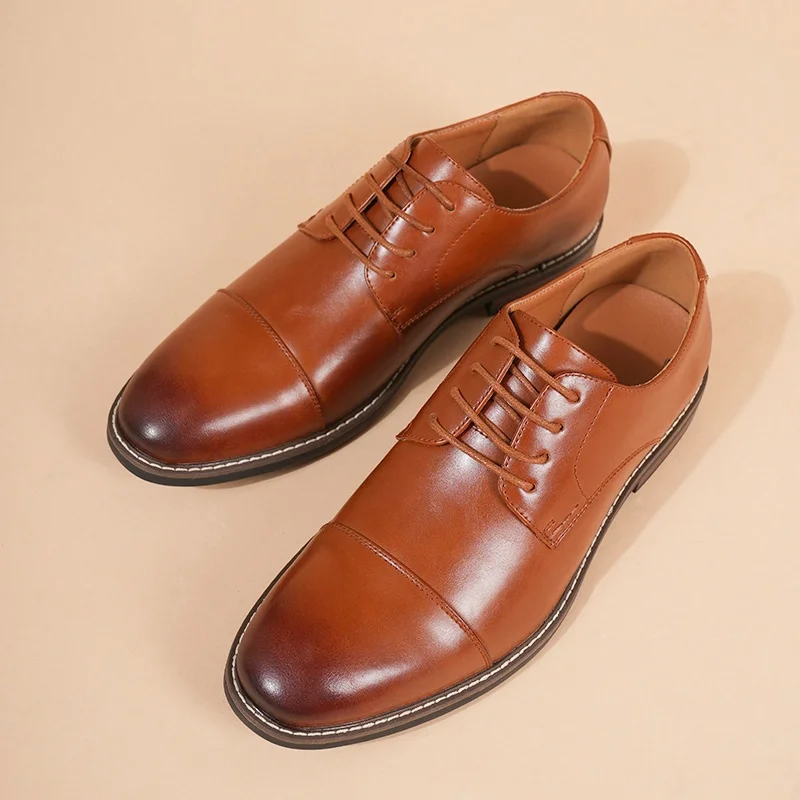 Lace up Oxford Shoes Retro Men's Derby Shoes 2025 New Men Casual shoes Fashion Men Leather Shoes - Image 5