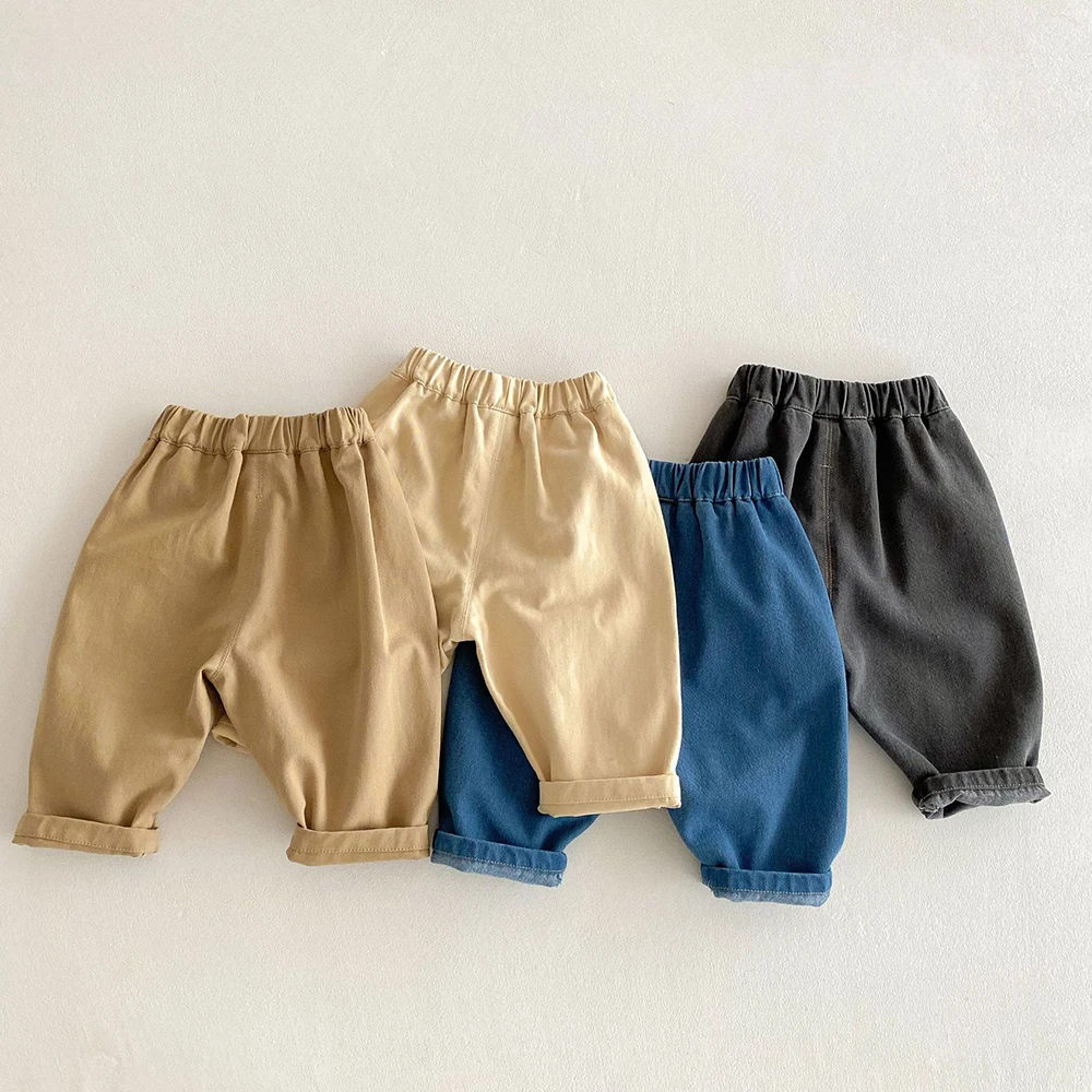 Spring 2025 Kids Jeans Daily Korean Style 1-5 Year Old Girls Denim Pants Boys Trousers Kids Pants - Image 4