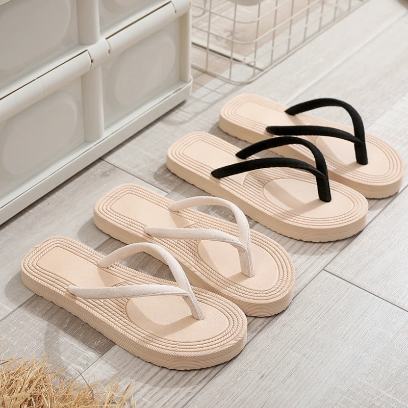 Fashion Lady Slippers Shoes Retro Women Summer Flip Flops Casual Slippers Flat Sandals Beach Open Toe Flat Slippers Slides - Image 2