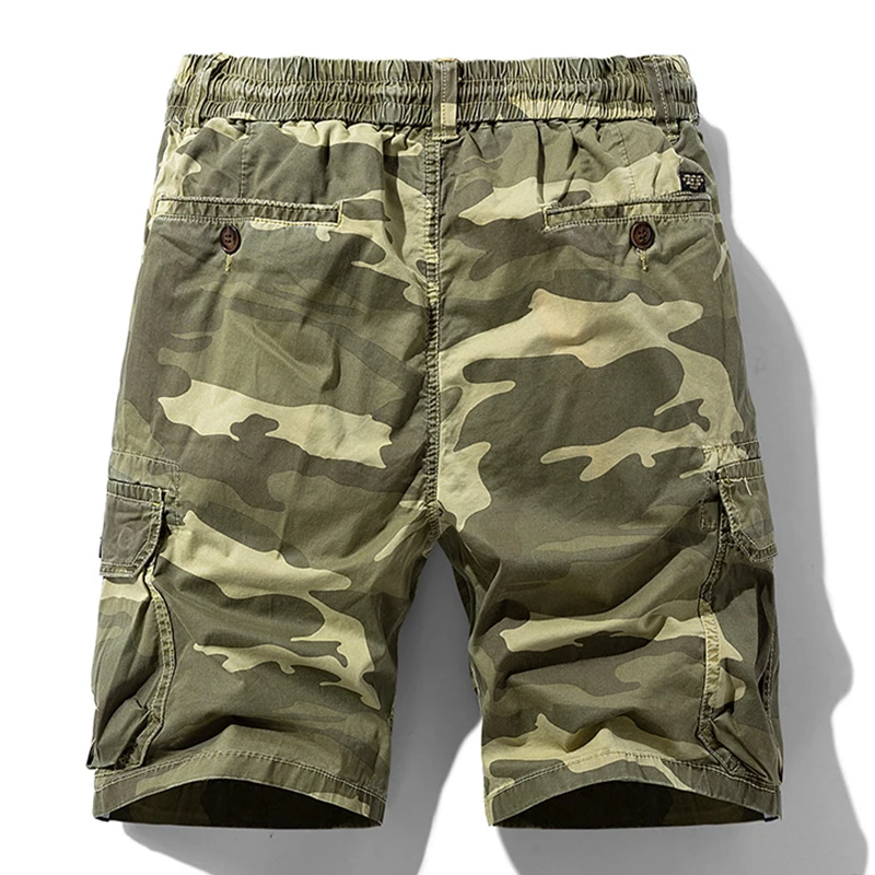 Summer Men Camouflage Cotton Cargo Shorts Men's Fashion Multi-pocket Casual Shorts Pants Outwear Breathable Joggers Shorts Male - Image 2
