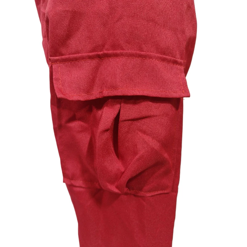 TV Calamari Game Guard Cosplay Costume Red Jumpsuit Outfit Adult Teenagers Tracksuit Hooded Overall Belt Gloves Mask Set Hallowe - Image 5