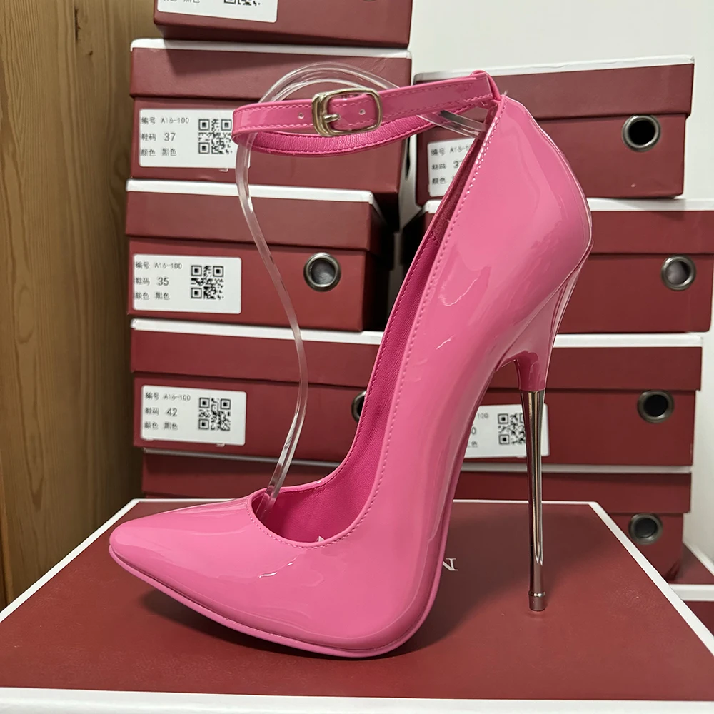 Customize 16cm Extreme Metal High Heels Stilettos Sexy Women Solid Black Red inside Pumps Party Unisex Man Shoes Crossdresser - Image 6