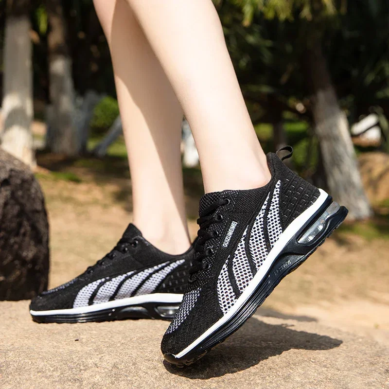 Pink Mesh Running Shoes for Women Comfortable Female Sports Training Sneakers Air Cushion Athlete Jogging Shoes Girl Big Size 42 - Image 4