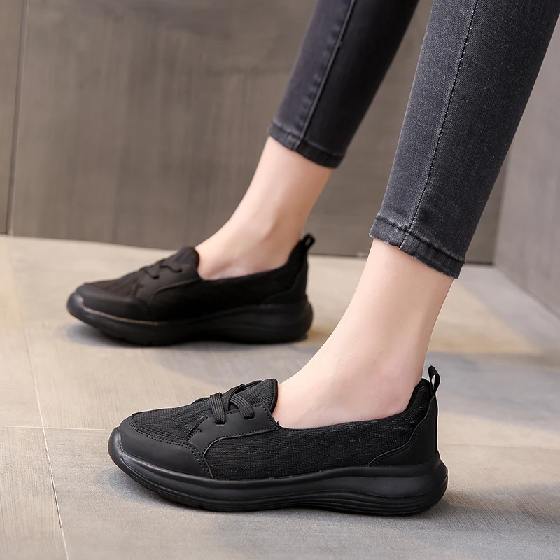 2023New Women's Shoes Summer Fashion Flat Lazy Sneakers Breathable Comfortable Light Shallow Mouth Slip-on Non-slip Casual Shoes - Image 2