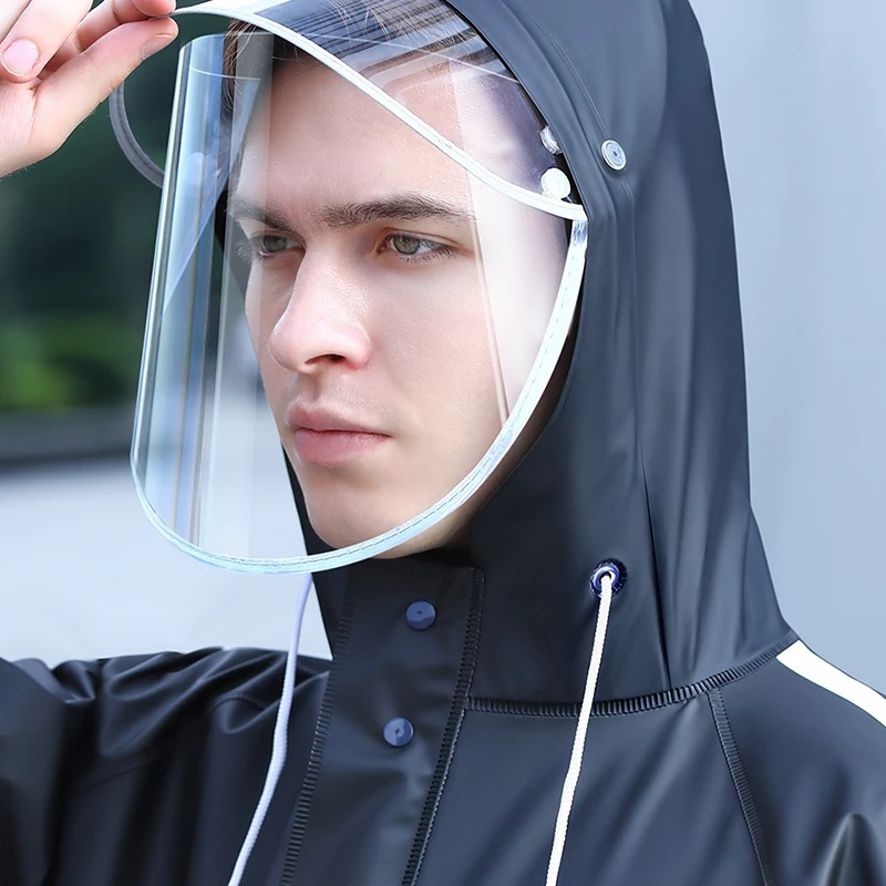 Men's Women's Fashion Raincoat Adult Waterproof Poncho Yellow Motorcycle Raincoat Suit Travel Hiking Rain Jacket Pants Rain Gear - Image 4