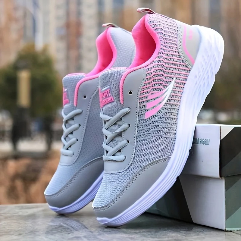 Spring and Autumn Ladies Daily Women's Shoes Casual Sports Korean Fashion Breathable Flat Bottom Running Light Travel Sneakers - Image 2