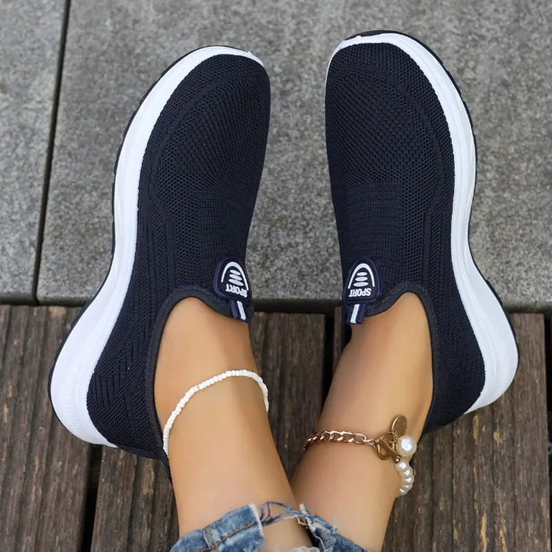 Women's Sneaker Loafers Tennis Femimino Ladies Slip On Breathable Sports Shoes Designer Barefoot Shoes Ballet Flats - Image 3