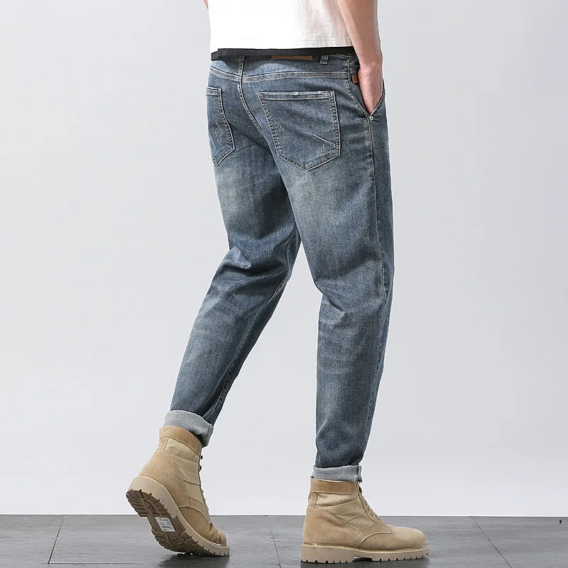 Ankle Length Jeans Men Pencil Pants Harem Soft Spring Summer Fashion Plus Size 42 46 Male Grande Denim Cowboy Elastic Trousers - Image 4