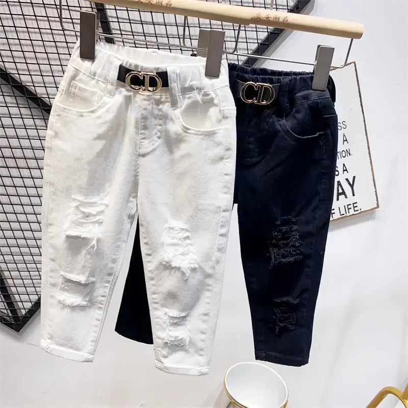 Kids Boys Jeans Pants Spring and Autumn Soft Children Baby Elastic Waist Cartoon Cotton Denim Pants for Boys 30 - Image 2