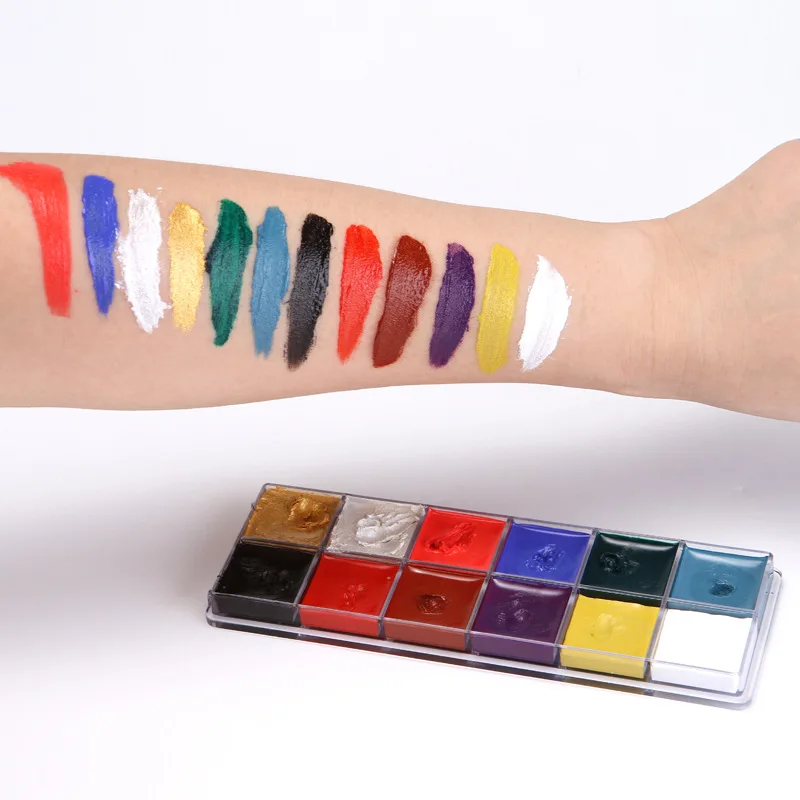 12 colors face&body paint child can use Performance makeup paint palette pinta caritas infantil halloween makeup festival - Image 5
