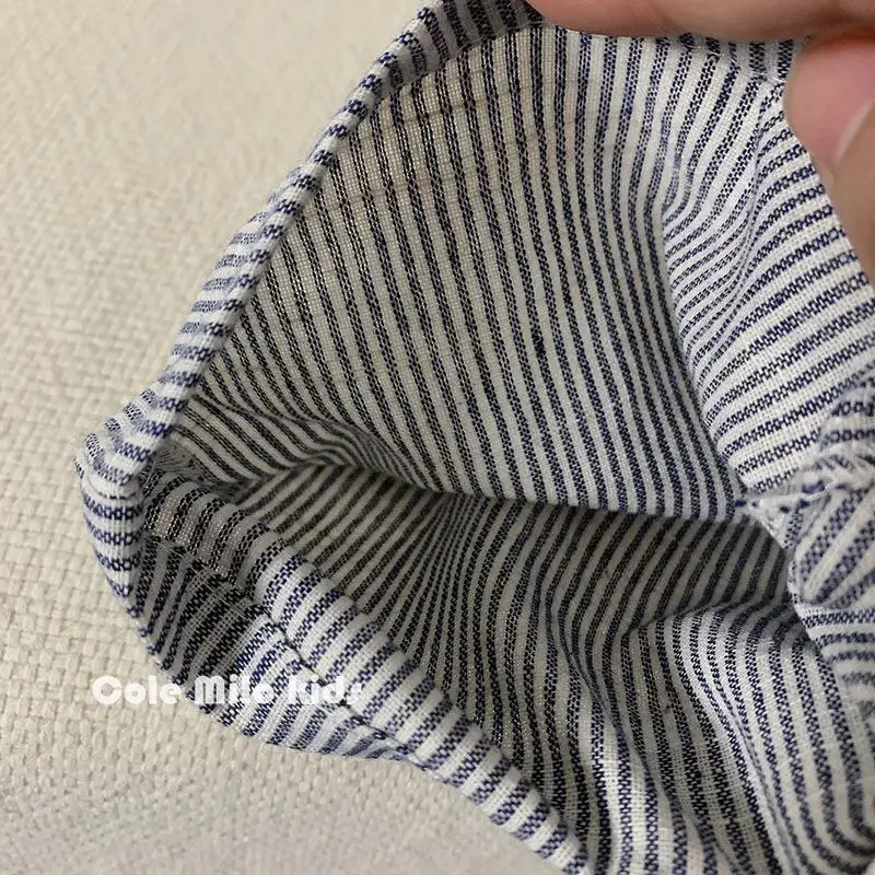 Kids Overalls Ankle Length Drawstring Loose Straight Striped Simple Fashionable Designable Comfortable Summer Kids Unisex - Image 3