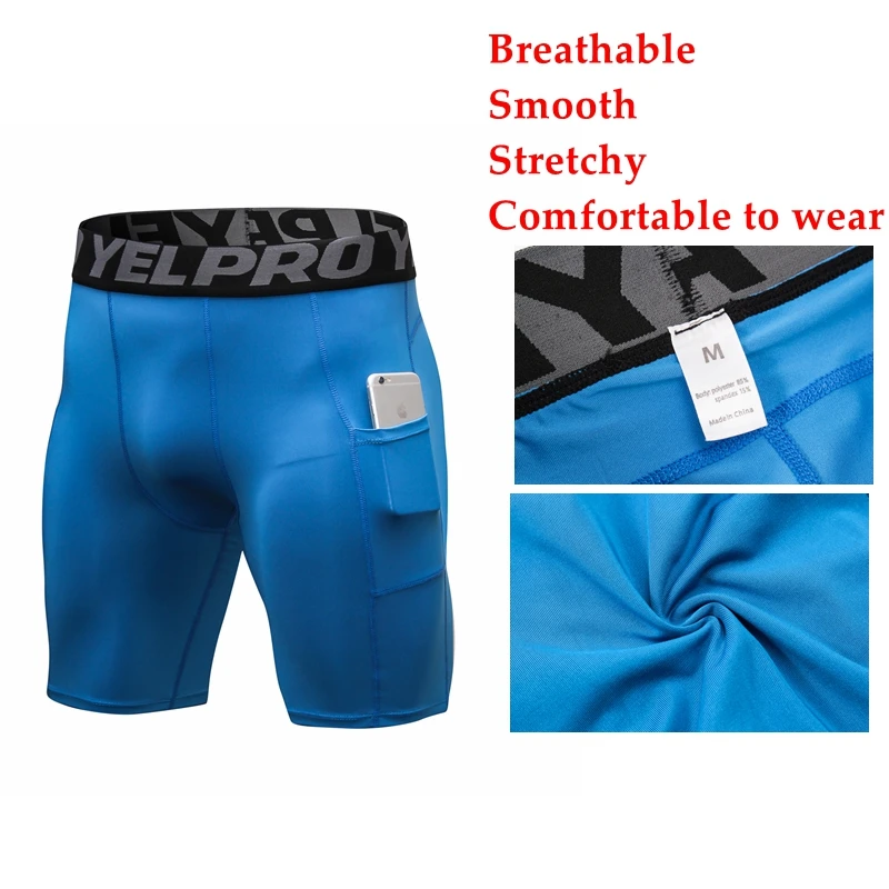 New Design Men's Shorts With Pocket Basketball Shorts Sport Running Tight Fitness Short Trouser Shorts - Image 3