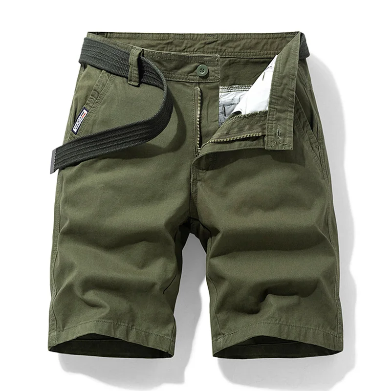 Men Summer Casual Solid Casual Cargo Shorts Men Fashion Cotton Tactical Shorts Pants Men Outdoor Breathable Joggers Shorts Male - Image 3