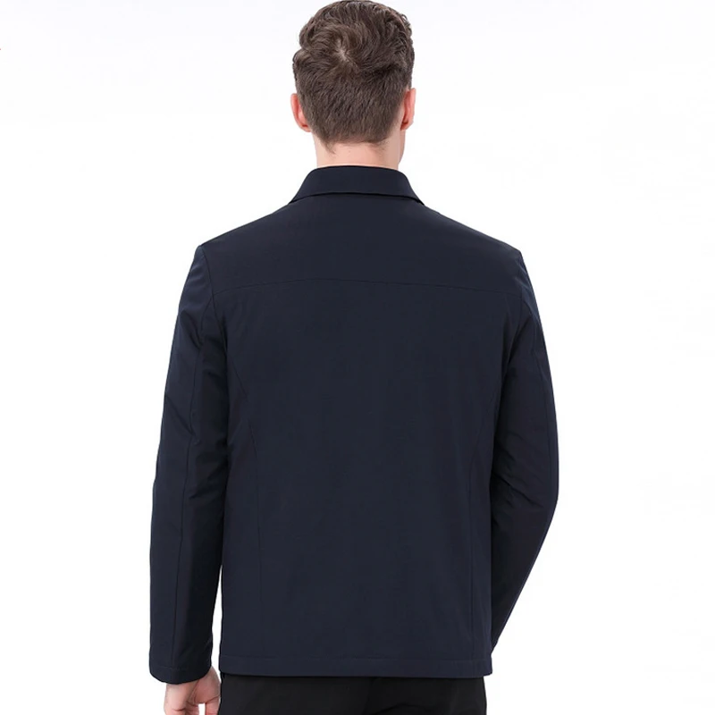 brand turn down coat casual jacket Men Simple top business new jacket Men's Bomber Zipper Jacket Baseball Coat Men Plus size 4XL - Image 4