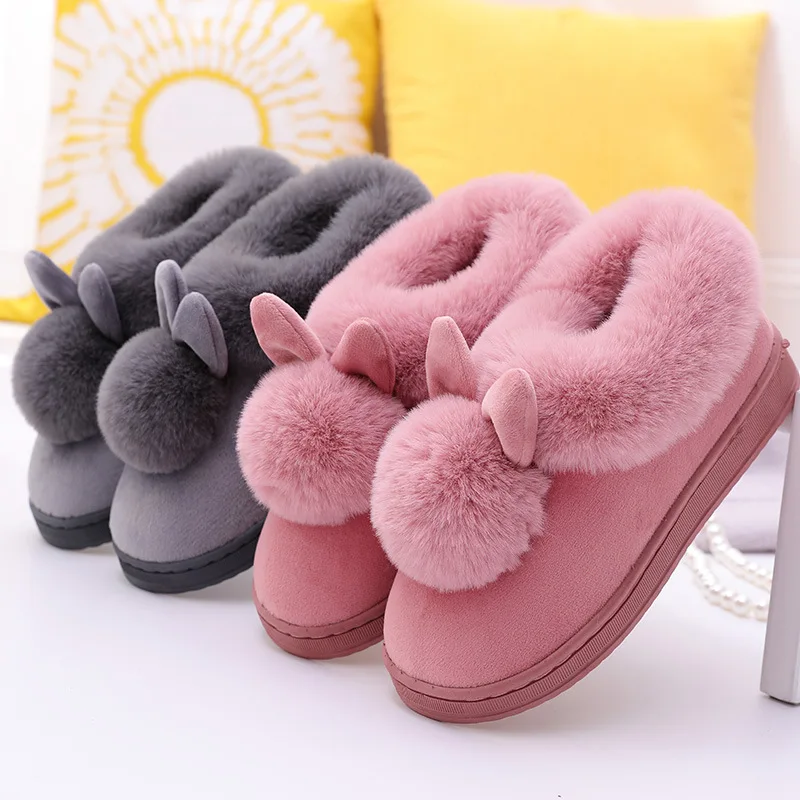 Pallene Warm Fuzzy Fluffy Slippers For Women 2024 Winter New Indoor Non-slip Plush Slides Indoor Soft Comfort Home Cotton Shoes - Image 6