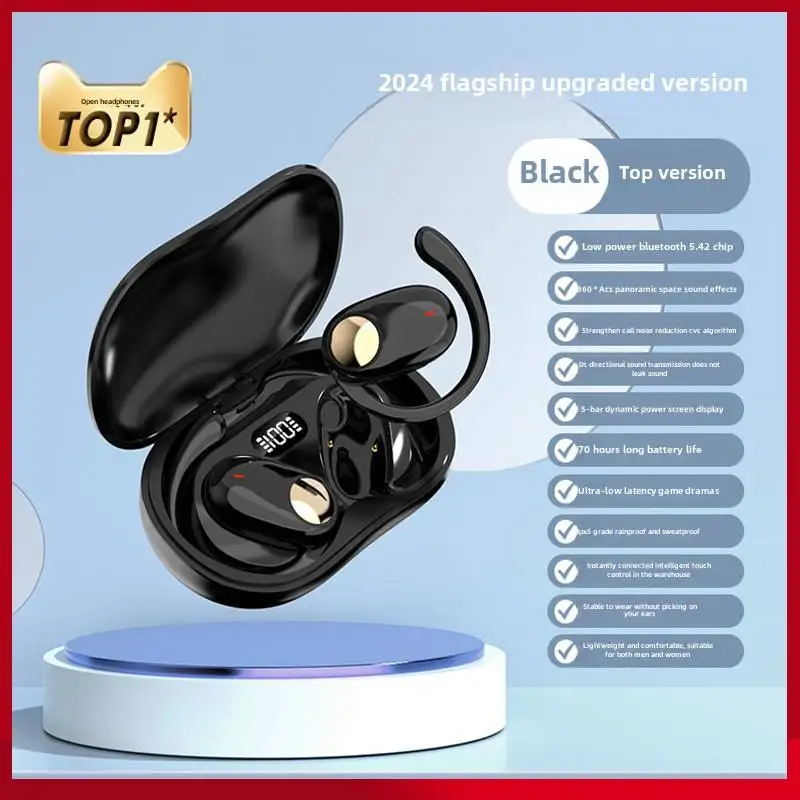 SW-0511 Earphones Bluetooth 5.2HiFi Stereo Noise Reduction Headset Earbud Outdoor office Wireless Headset 180° Rotating Open Ear - Image 3