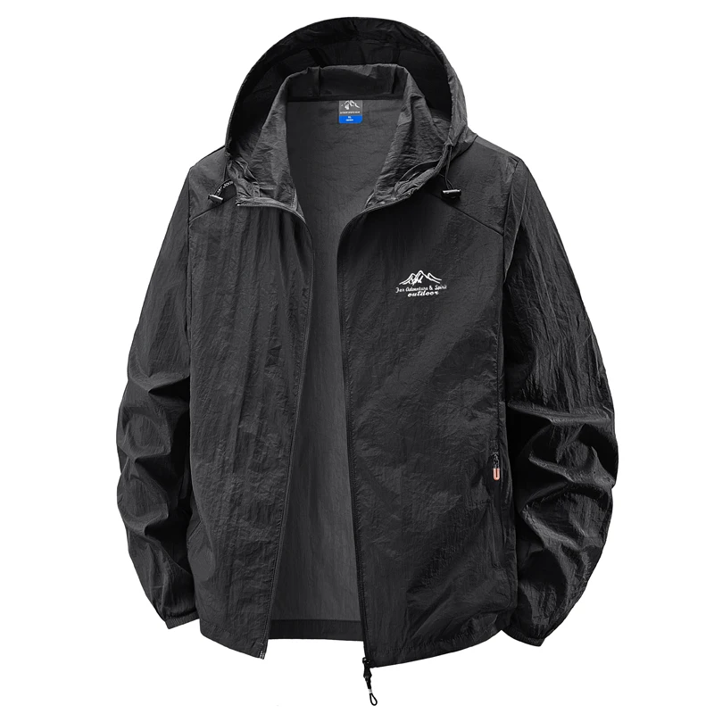 Summer Waterproof Hiking Jackets Men Fishing Cycling Hooded Gym Sports Running Coat Outdoor Sun-Protective Thin Jacket Clothing - Image 5