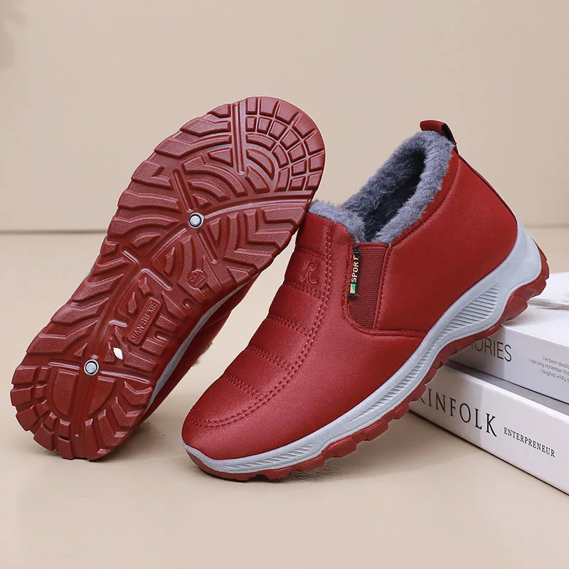 Autumn and Winter Old Beijing Cotton Shoes Women's Plush Thickened Walking, Warm and Wear resistant Shoes, Non slip Mom's Shoes - Image 6