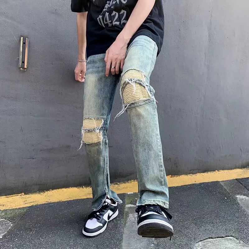 2023 Y2K Fashion Stretch Slim Ripped Jeans Pants For Men Clothing Ankle Zipper Vintage Skinny Biker Denim Trousers Ropa Hombre - Image 5