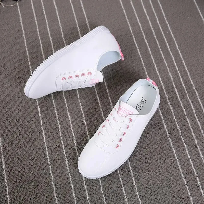 Women Shoes Summer 2024 Spring Women White Casual Shoes Breathable Flats Fashion Breathable Women Sneakers - Image 2