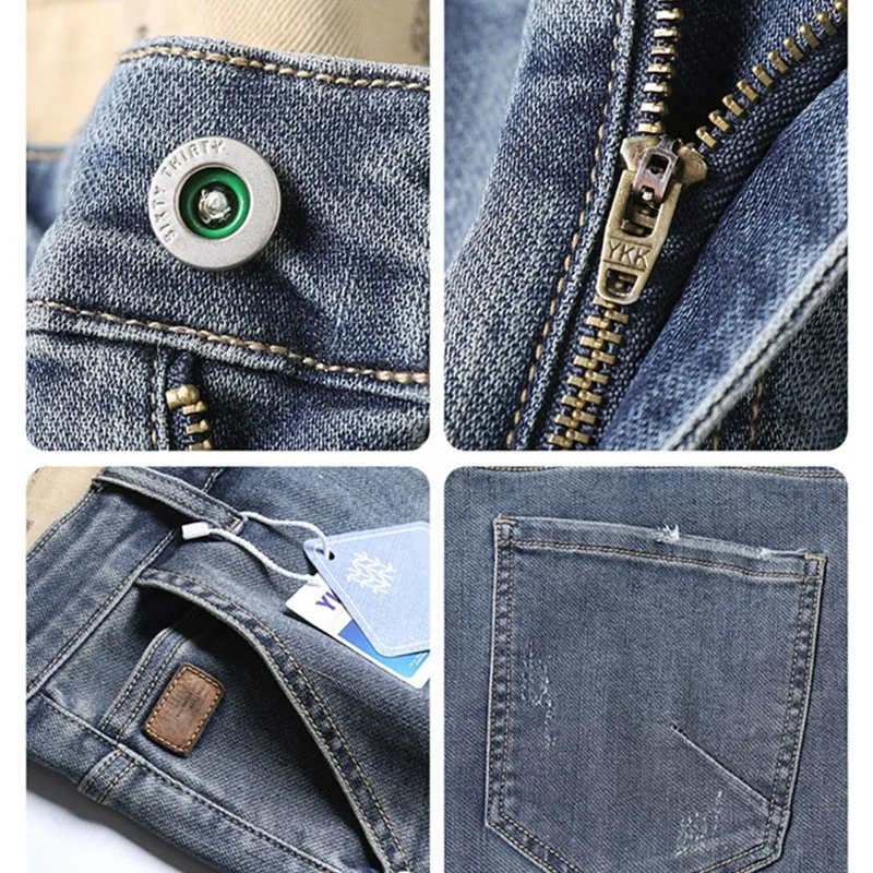 Ankle Length Jeans Men Pencil Pants Harem Soft Spring Summer Fashion Plus Size 42 46 Male Grande Denim Cowboy Elastic Trousers - Image 5