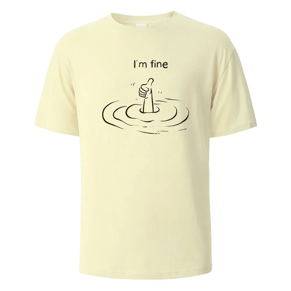 T'm Fine Print T-Shirt 100% Cotton Summer Tees For Men Women Oversize Casual Tops - Image 4