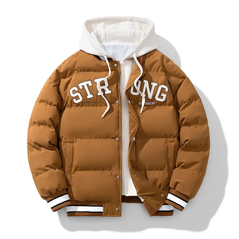 Men Women Winter Parka Colorful Men's Winter Jacket Coat Oversize Parka Korean Men's Puffer Jacket Harajuku Hip Hop Hooded Coat - Image 2