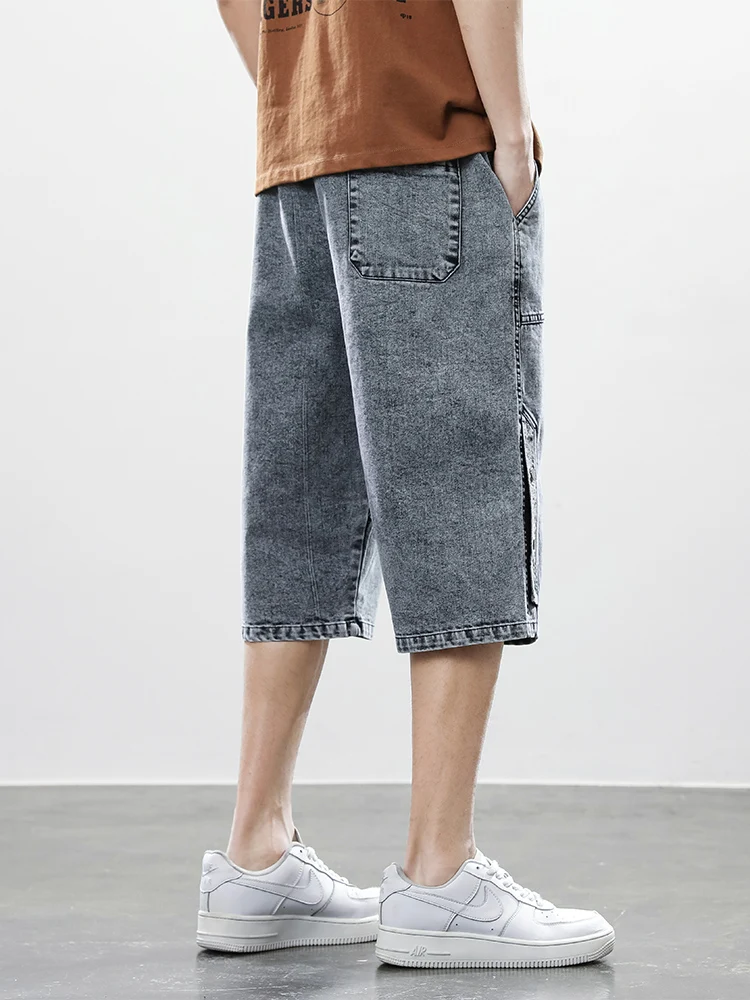 Summer Men Short Jeans Breeches Hip Hop Streetwear Baggy Denim Shorts Cotton Casual Straight Capris Pants Plus Size 8XL - Image 5