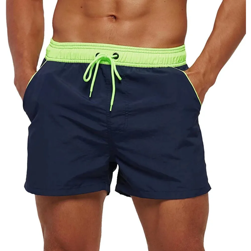 Men Summer Swim Shorts Swimwear Trunks Swimsuits Quickly Dry Surf Beach Board Elastic Waist Swim Pants Surffing Shorts with Mesh - Image 5